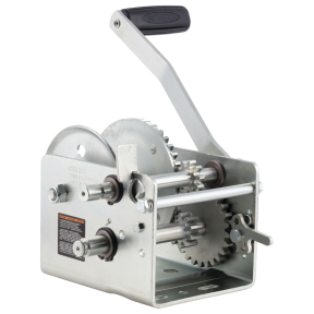 Hand-Crank 2-Speed Winch - 2,000 lbs, 10.6" Handle
