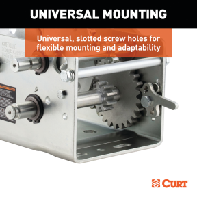 Hand-Crank 2-Speed Winch - 2,000 lbs, 10.6" Handle