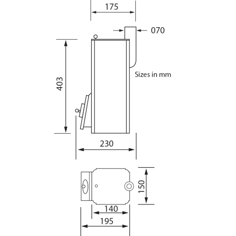 diagram of Davey &amp; Co. Hot Pot Stove with Brass Fittings