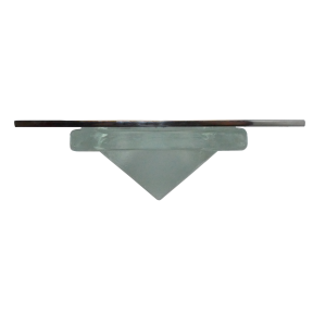 side of Davey &amp; Co. Rabetted Stainless Steel Rectangular Deck Prism - 6-1/2" x 14-1/2" Overall