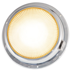 Dr LED 6-3/4" Chromed Mars LED General Purpose Dome Light - Blue / Warm White