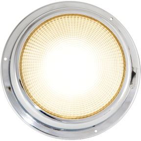 Dr LED 6-3/4" Chromed Mars LED General Purpose Dome Light - Red / Warm White