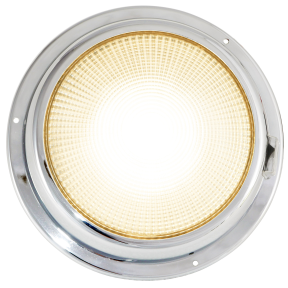 Dr LED 6-3/4" Chromed Mars LED General Purpose Dome Light - High / Low Warm White