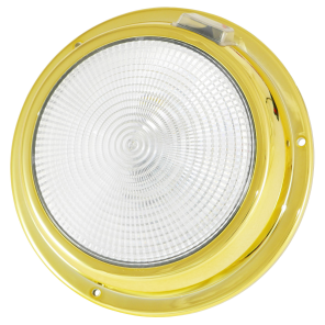 Dr LED 5-1/2" Brass Mars LED General Purpose Dome Light - Warm White/Red