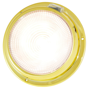 Dr LED 5-1/2" Brass Mars LED General Purpose Dome Light - Warm White/Red