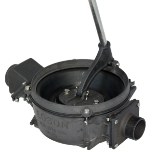 close up of Edson Marine 30 GPM "Bone Dry" Manual Diaphragm Pumps - Lever Action, Side Inlet