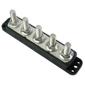 60a busbar m10 studs no cover of Egis Mobile Electric 600 Amp Busbars - 6600 Series PowerBars, Heavy-Duty 3/8" Studs