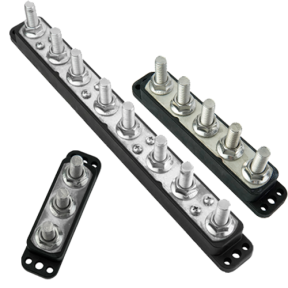 group of Egis Mobile Electric 600 Amp Busbars - 6600 Series PowerBars, Heavy-Duty 3/8" Studs