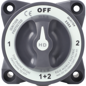 600A Heavy Duty-Series Battery Switch off-1-2-both of Egis Mobile Electric 600A Heavy Duty-Series Battery Switch - Off-1-2-Both