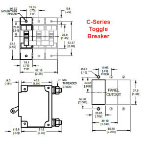 C-Series Toggle Panel-Mount Circuit Breakers