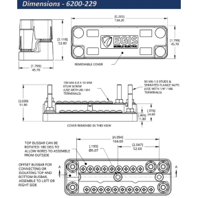 Dual Busbar Dual Level 200 A with Cover
