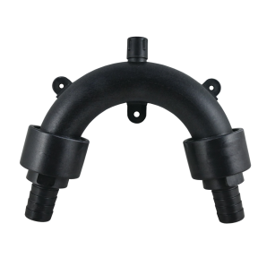 black of Forespar Vented Loops with Integral Hose Barbs