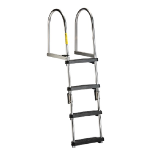 EEz-In Premium Folding Pontoon Transom Boarding Ladder