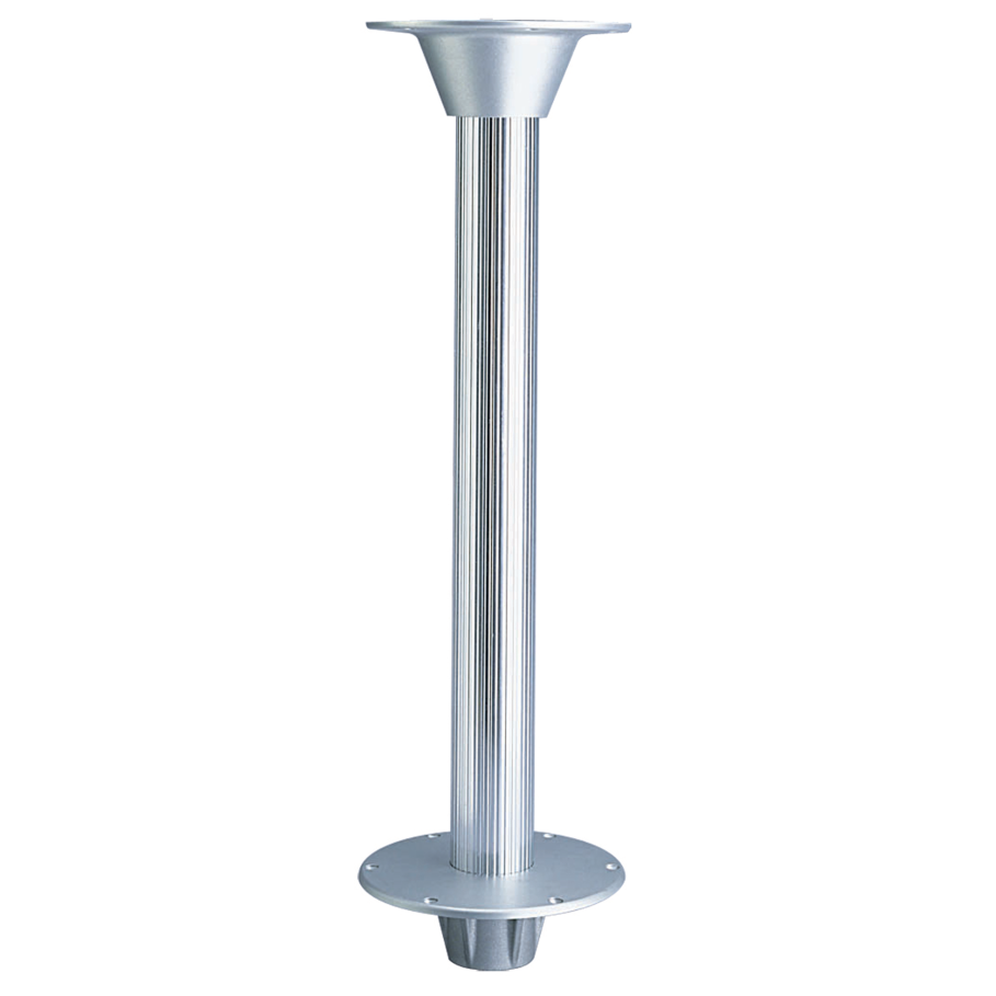 Flush Mount Base with Fluted Anodized Tube, 3-Piece Set