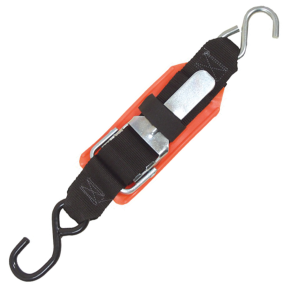 Zinc Transom Tie-Downs with Vinyl Pad Protector