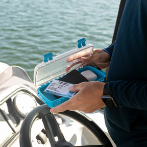 in use of Geckobrands Waterproof Dry Boxes - Medium