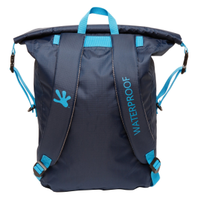 Navy Blue Back View of Geckobrands Waterproof Lightweight Backpack
