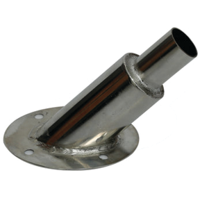 Thru Hull Fitting, 45 Degree Base Straighi Connector