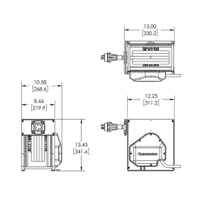 Dimensions of Glendinning Marine Cablemaster CRMA-30 Powered Cord Reel - for 30A Shore Power Cords
