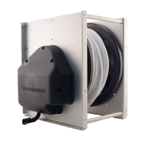 Rear/side view of Glendinning Marine Cablemaster CRMA-30 Powered Cord Reel - for 30A Shore Power Cords
