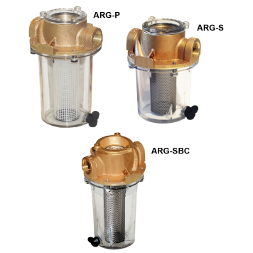 main view of Groco ARG Series Single Raw Water Strainer