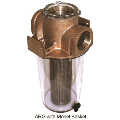 with monel basket of Groco ARG Series Single Raw Water Strainer
