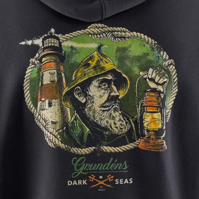 graphic of Grundens Dark Seas X Grundens Watchman Hoodie