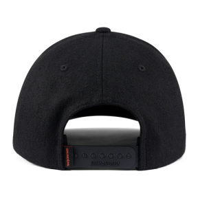 back of Grundens Logo Anchor Wool Trucker