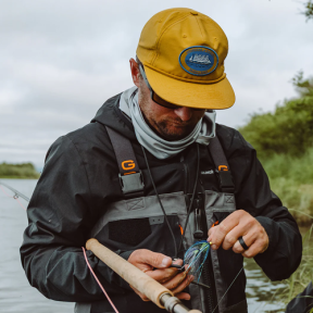 in use of Grundens Regnklader Rope Trucker