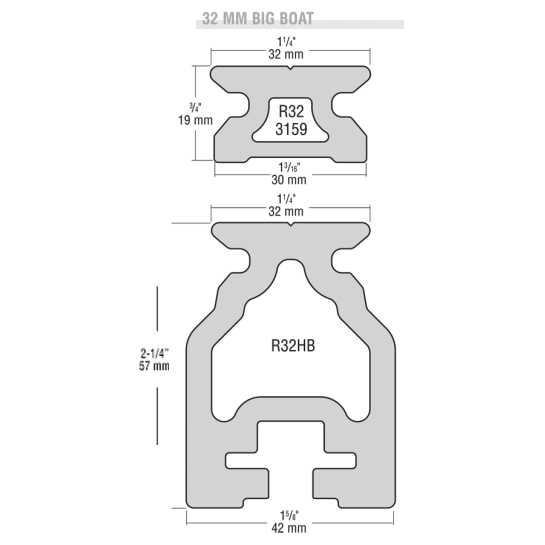 32 mm Big Boat CB Traveler Track