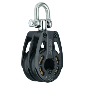 45 mm Aluminum Black Magic Double Block - Swivel