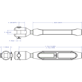Fork and Open Body Turnbuckle