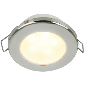 Hella 3" EuroLED 75 Recessed Mount LED Down Light - Warm White, Stainless Steel Bezel
