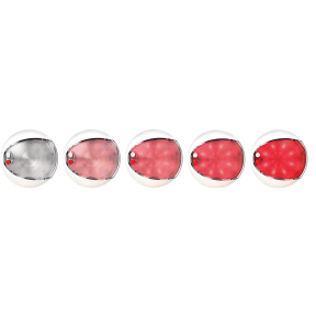 Hella 5" EuroLED 130 Touch Dome Light - White to Red Transition