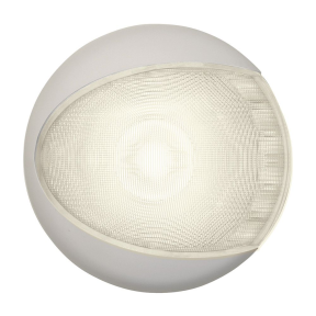 5" EuroLED 130 Surface Mount LED Dome Light - Warm White with White Shroud
