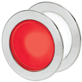 EuroLED 95 LED Down Lights with Spring Clips - Red/White, Stainless Trim