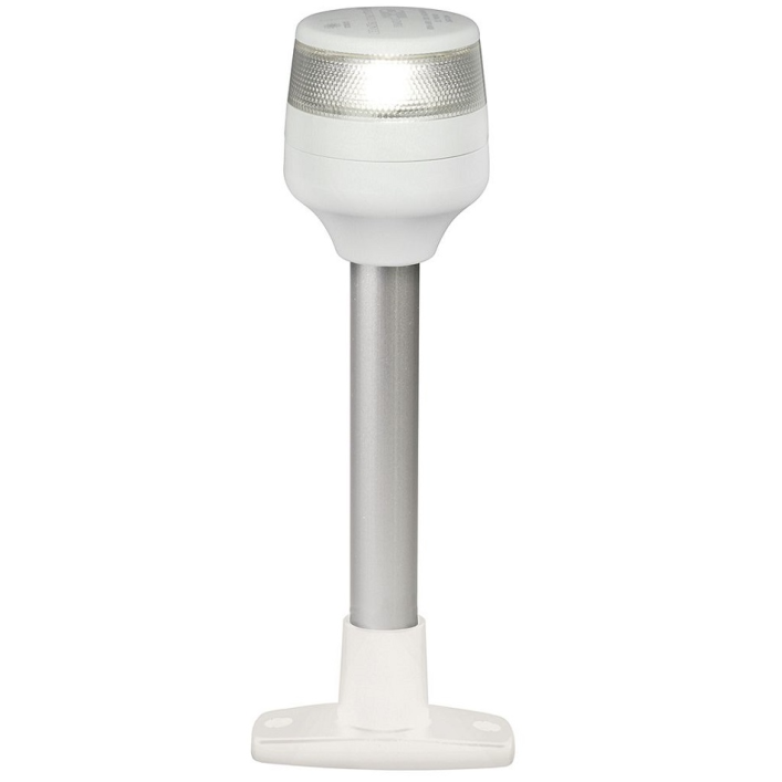 NaviLED 360 Compact All Round Pole Navigation Lamp - 8", White Lens, White Base