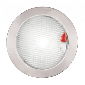 Hella Warm White/Red Recessed EuroLED Touch Light - Stainless Rim