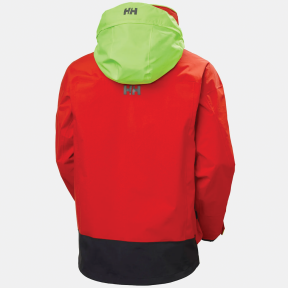 back of Helly Hansen Men's Pier Jacket Alert Red