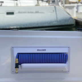 Horizontal Mount Enclosure with 25 ft Coiled Hose
