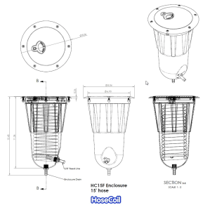 dia of HoseCoil HoseCoil Flush Mount Hose Enclosure Kit