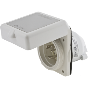 50 Amp 125/250V Square Plastic Shore Power Inlet