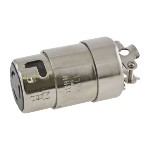 side view of Hubbell 50A 125/250V Female Shore Power Cordset Connector