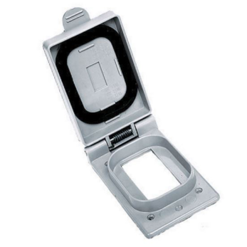 open view of Hubbell Commercial Grade Weatherproof Plates