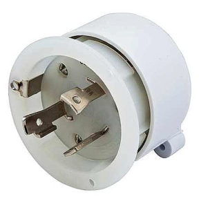 angle view of Hubbell Interior for 30 Amp 125V Shore Power Inlets