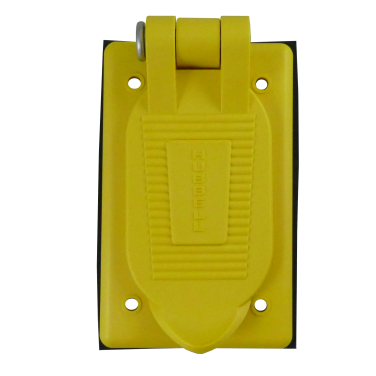 closed of Hubbell Weatherproof Lift Cover for Duplex Receptacles - Box Mount