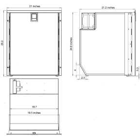 Drawer 85 Stainless Steel Refrigerator with Freezer