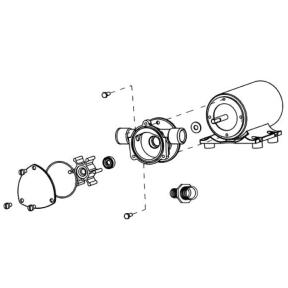 main view of Jabsco Puppy Pump Replacement Parts