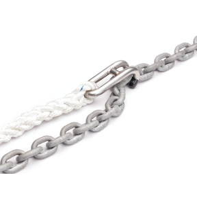 Small Chain Hook with Spliced Snubbing Line of Johnson Marine Hardware Captain Hook Small Chain Snubber Hook - with Snubbing Line