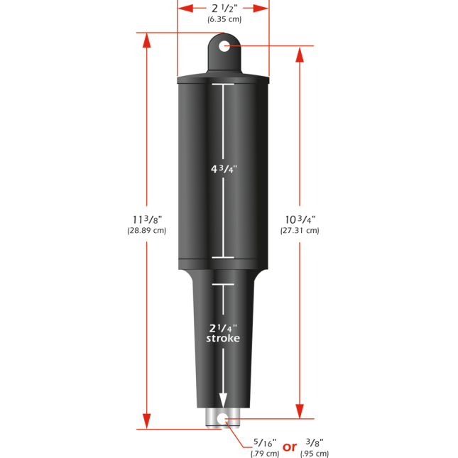 Lenco Marine Inc 2-1/4" Stroke 101 XD Series Extreme Duty Electric Trim Tab Actuators